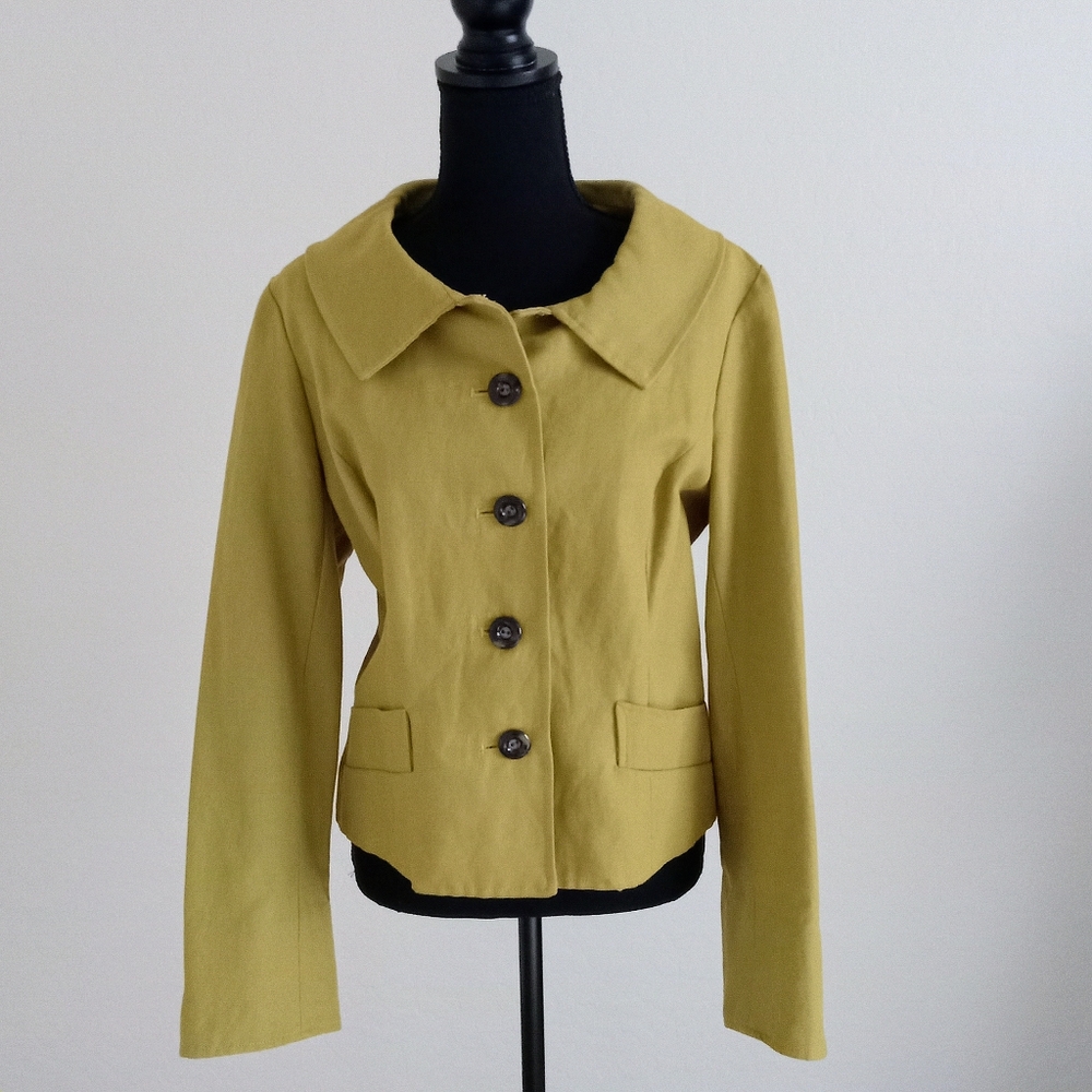 ECCOCI - Light Green Front Closure Blazer - Size 14